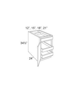 B12-ROT-2 - Base W/ Two Roll Out Trays
