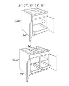 B42-ROT-1 - Base W/2 roll-out Trays
